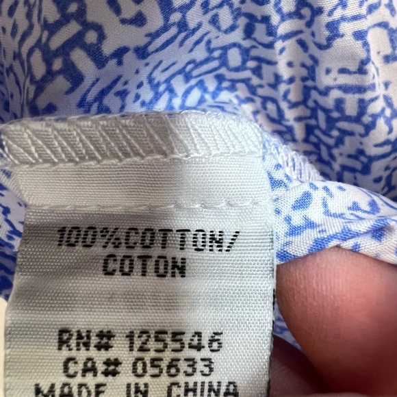 Habitat Clothes To Live In XS Tunic Top White Blue Button Down Shirt NEW 14 - Picture 5 of 5